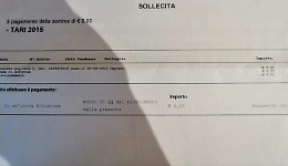 Tari "impazzita" nel Catanese: cartella di un centesimo (per recupero differenza)