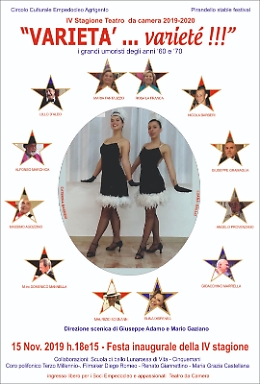 Festa inaugurale della quarta stagione teatrale di teatro da camera ad Agrigento