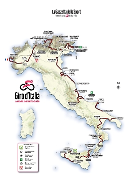 Giro d'Italia, ecco le tappe siciliane