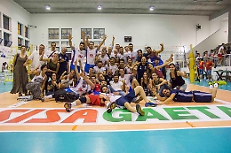 Pallavolo Catania, storica vittoria promozione a Taviano: le foto