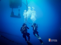 Capo Passero, l'ispezione dei palombari al relitto del sommergibile Veniero