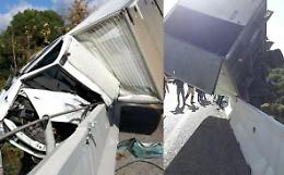 Incidenti paralizzano traffico su A18: grave camionista con tir in bilico su new jersey