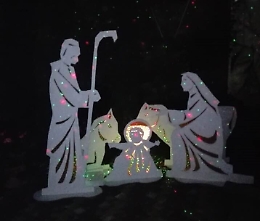 Sagome del presepe a Porta di Ponte nel capoluogo