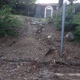 Catania: danni alla Villa Bellini dopo la bomba d'acqua.