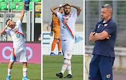 Il Catania a Monopoli dalla gioia alla delusione: la fotogallery