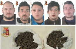 Beccati con mezzo chilo di skunk sull'A19: arrestati 5 leonfortesi
