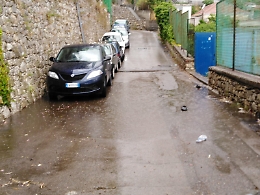 Taormina: viale Italia non percorribile quando piove