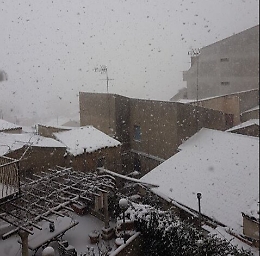 Enna: la prima comparsa della neve di fine 2019