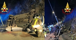 Catania, auto si ribalta lungo la Tangenziale: ferito il conducente