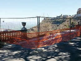 Lavori avviati nella balaustra del Belvedere