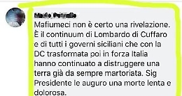 «Le auguro una morte lenta e dolorosa», l'hater di Musumeci indigna il web