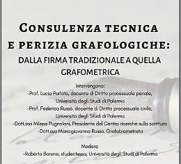 Seminario dal titolo “Consulenza tecnica e perizia grafologiche: dalla firma tradizionale a quella grafometrica”