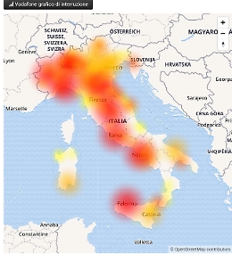Guasto alla rete Vodafone su larga parte d'Italia