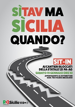 Agrigento-Palermo: sit in dei Dem sabato 19 gennaio