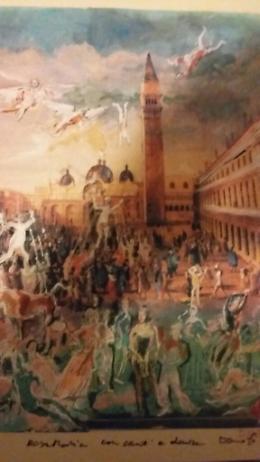 Un dipinto nel ricordo di Dario Fo ad un anno dalla scomparsa