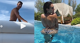 Cr7 in vacanza con Georgina: il tuffo in mare è spettacolare