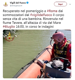 Sgomento a Roma, nel Tevere il corpo di una neonata