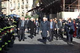 Mattarella a Catania, in piazza Teatro Massimo gli "strumenti del mestiere" dei Vigili del Fuoco