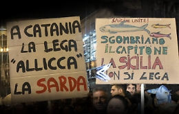 Dentro il “banco” delle sardine catanesi: antifasciste ma non solo, anche antimafia