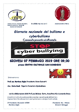 Conferenza &ldquo;Stop ciber-bullismo&rdquo; al Centro Culturale San Domenico di Canicatt&igrave;