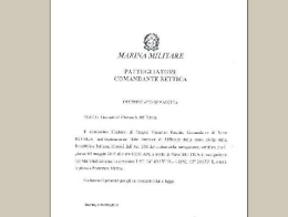 «Francesca Marina è stata registrata» e la Marina Militare mostra il certificato