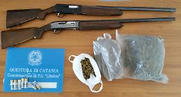 Catania, blitz nel Palazzo di Cemento a Librino: trovati 2 kg di marijuana e due fucili