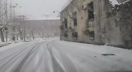 Neve in Sicilia. Bufera a Randazzo (Ct)