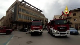 Incendio nella filiale del Monte dei Paschi a Canicattì, ecco il video