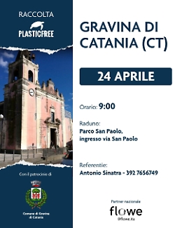 Gravina di Catania,  l'associazione Plastic free in azione a San Paolo il 24 aprile