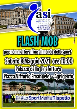 "Lo sport merita rispetto", domani, 8 maggio, Flash mob ad Agrigento
