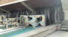 Catania, via Cimarosa: ripristinata la fontana ma la cenere dell'Etna resta un pericolo