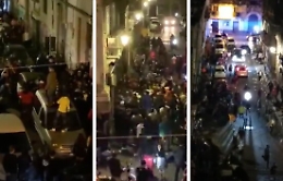 Megarissa nella notte a Catania in barba al coprifuoco, fuggi fuggi all'arrivo della polizia