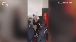 Il cane resta incastrato in una parete di casa: liberato dai poliziotti