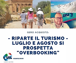Turismo nell'agrigentino, Acquisto: "Bene le prenotazioni per luglio e agosto, i comuni rendano speciale il soggiorno dei visitatori"