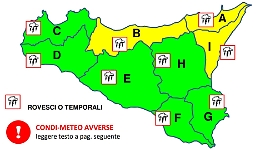 Meteo, allerta gialla nella parte nord-orientale della Sicilia