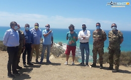 Punta Bianca, il sindaco Micciché ha incontrato l'esercito