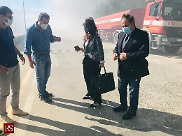 Incendio Kalat, Daniela Baglieri sul posto: «Troppi "imprevisti" nella gestione dei rifiuti»