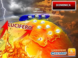 Meteo, Lucifero infiamma la domenica ma da lunedì è in ritirata