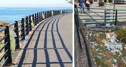 Il mistero dei sacchetti (già rimossi) al Lungomare di Catania: un modo per dire no ai rifiuti sulla Scogliera