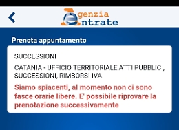 Catania: impossibile prenotare all'ufficio successioni
