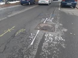 Catania e quei “misteriosi” numeri colorati sull'asfalto: ecco cosa significano