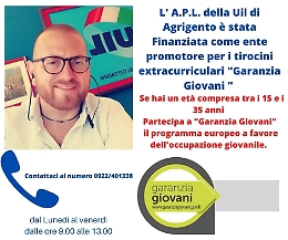 L’A.P.L. di Agrigento è stata accreditata come soggetto promotore di misure a favore dell’occupazione giovanile
