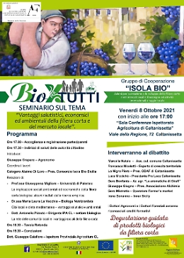 Isola Bio Sicilia, al via il seminario  &ldquo;Vantaggi salutistici, economici ed ambientali della filiera corta e del mercato locale&rdquo;