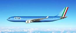 Ita Airways debutta con aerei azzurri con il tricolore sulla coda