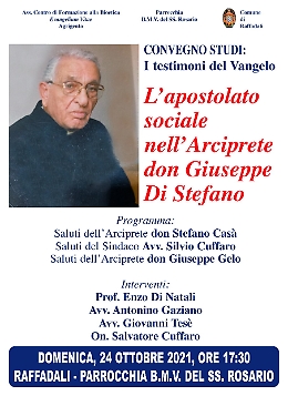 Domenica si ricorda la figura di Padre Giuseppe Di Stefano
