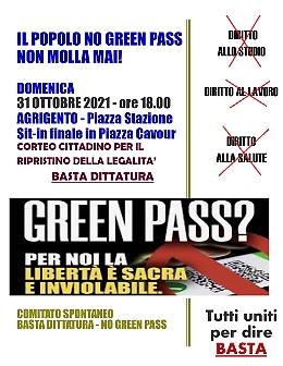 Comitato "No green pass" nuovamente in piazza