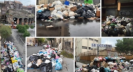 Dal maltempo ai rifiuti, Catania sempre in emergenza: mille tonnellate di spazzatura in strada