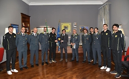 I campioni delle Fiamme Gialle in visita a Palermo