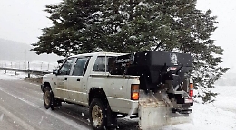 Nevica nell'agrigentino, sale lungo la strada Cammarata-Santo Stefano Quisquina