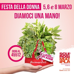 Sclerosi Multipla, per la festa della donna le Erbe Aromatiche di Aism